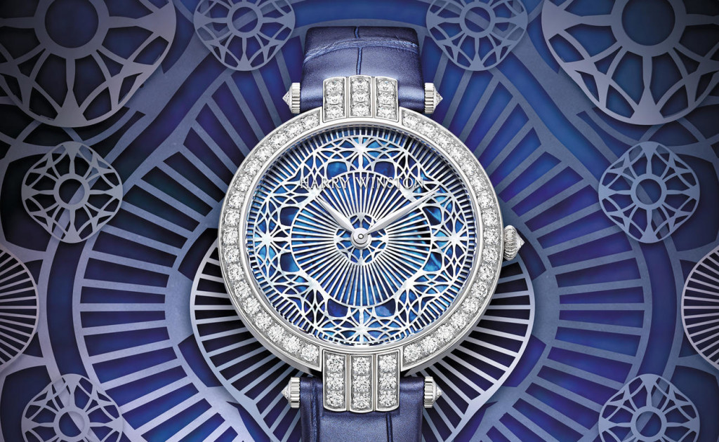 Harry Winston Premier Pearly Lace Automatic 36mm watch is actually carved mother of pearl.