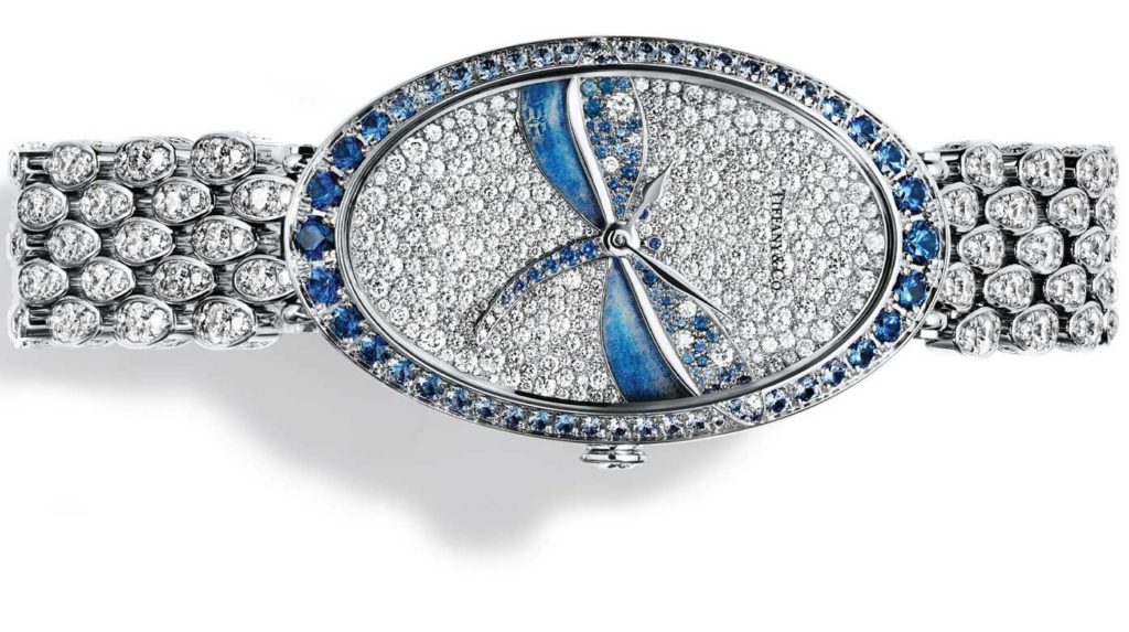 Tiffany Blue Book Dragonfly diamond and sapphire cocktail watch, 2017. 